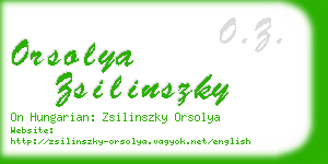 orsolya zsilinszky business card